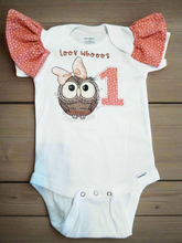 Load image into Gallery viewer, Embroidered Onesie With Owl Applique