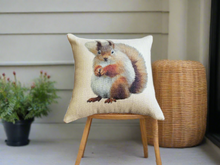 Load image into Gallery viewer, Fall Pillow Covers, Pumpkin Pillow Covers, Squirrel Pillow Cover