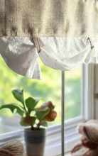 Load image into Gallery viewer, Burlap Eyelet Lace Curtain