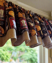 Load image into Gallery viewer, Coffee Themed Valance With Burlap