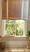 Load image into Gallery viewer, Farmhouse Curtain, Burlap Valance, Roman Shade, Farmhouse Curtain For Living Room, Kitchen Curtain, Ticking Stripe, Gingham Check Valance