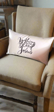 Load image into Gallery viewer, Scripture Pillow-Inspirational Pillow-Covers-Farmhouse Pillow Cover-Drop Cloth Pillow-12x20 Pillow