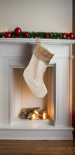 Load image into Gallery viewer, Personalized Christmas Stockings, Embroidered Linen Christmas Stockings