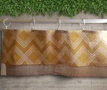 Load image into Gallery viewer, Modern Mustard Yellow Valance with Burlap