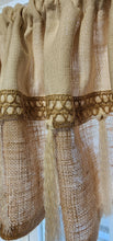 Load image into Gallery viewer, Burlap Fringed Textured Valance