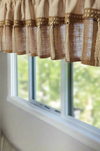 Load image into Gallery viewer, Burlap Fringed Textured Valance