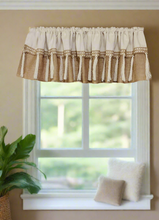 Load image into Gallery viewer, Burlap Fringed Textured Valance