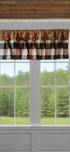 Load image into Gallery viewer, Burlap Buffalo Plaid Pleated Valance