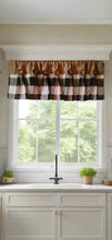 Load image into Gallery viewer, Burlap Buffalo Plaid Pleated Valance