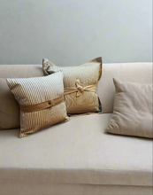 Load image into Gallery viewer, Ticking Stripe Famhouse Pillow Cover