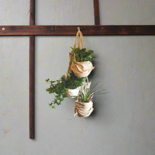 Load image into Gallery viewer, Indoor Hanging Planters, Wall Plant Holders, Hanging Planters, Farmhouse Plant Hanger, Farmhouse Plant Holder, Burlap Plant Hanger