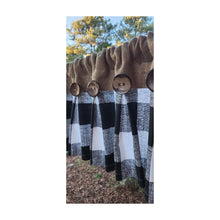 Load image into Gallery viewer, Burlap Buffalo Plaid Pleated Valance