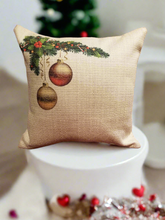Load image into Gallery viewer, Pillow With Christmas Balls, Christmas Pillow Cover, Holiday Pillows, Pillow For Porch
