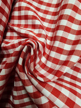 Load image into Gallery viewer, Burlap and Gingham Check Valance