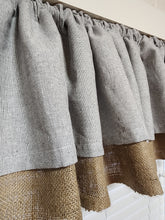 Load image into Gallery viewer, Burlap and Linen Valance