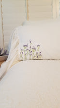Load image into Gallery viewer, White Embroidered Pillow Sham With Ruffle