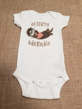 Load image into Gallery viewer, Otter Onesie with Embroidery and Applique