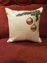 Load image into Gallery viewer, Pillow With Christmas Balls, Christmas Pillow Cover, Holiday Pillows, Pillow For Porch