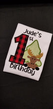 Load image into Gallery viewer, Woodland Themed Birthday Onesie