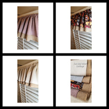Load image into Gallery viewer, Coffee Themed Valance With Burlap