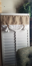 Load image into Gallery viewer, Burlap Eyelet Lace Curtain