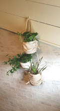 Load image into Gallery viewer, Indoor Hanging Planters, Wall Plant Holders, Hanging Planters, Farmhouse Plant Hanger, Farmhouse Plant Holder, Burlap Plant Hanger