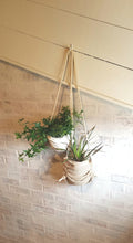 Load image into Gallery viewer, Indoor Hanging Planters, Wall Plant Holders, Hanging Planters, Farmhouse Plant Hanger, Farmhouse Plant Holder, Burlap Plant Hanger