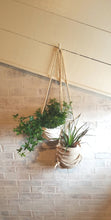 Load image into Gallery viewer, Indoor Hanging Planters, Wall Plant Holders, Hanging Planters, Farmhouse Plant Hanger, Farmhouse Plant Holder, Burlap Plant Hanger