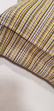 Load image into Gallery viewer, Yellow Striped Pillows , Yellow and Blue Gray Pillow, Mustard Pillow, Yellow Decorative Pillows, Bright Colored Pillows, Spring Couch Pillows