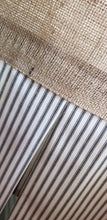 Load image into Gallery viewer, Burlap and Ticking Pleated Valance