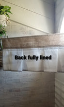 Load image into Gallery viewer, Burlap and Ticking Pleated Valance