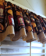 Load image into Gallery viewer, Coffee Themed Valance With Burlap