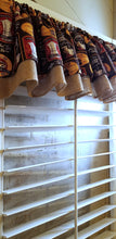 Load image into Gallery viewer, Coffee Themed Valance With Burlap