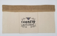 Load image into Gallery viewer, Farmhouse Curtain-Drop Cloth Valance-Burlap Valance-Embroidered Curtaon-Valance For Kitchen-Farmhouse Kitchen Curtain