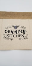 Load image into Gallery viewer, Farmhouse Curtain-Drop Cloth Valance-Burlap Valance-Embroidered Curtaon-Valance For Kitchen-Farmhouse Kitchen Curtain