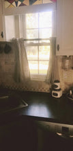 Load image into Gallery viewer, Linen Curtains-Farmhouse Valance-Natural Linen Curtain-Café Curtain-Kitchen Valance -Bathroom-Hidden Tab Curtains