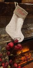 Load image into Gallery viewer, Personalized Christmas Stockings, Embroidered Linen Christmas Stockings