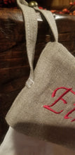 Load image into Gallery viewer, Personalized Christmas Stockings, Embroidered Linen Christmas Stockings