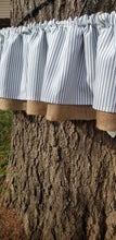 Load image into Gallery viewer, Burlap and Ticking Valance