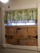 Load image into Gallery viewer, Burlap and Lime Green Valance