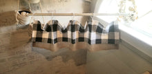 Load image into Gallery viewer, Buffalo Plaid and Burlap Valance