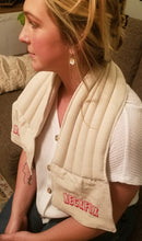 Load image into Gallery viewer, Neck Wrap, Wide Heating Pad, Therapeutic Wrap, Cordless Heating Pad, Self Care Gift, Father's Day Gift