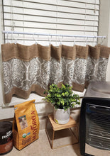 Load image into Gallery viewer, Burlap Café Curtain, Burlap Accent Valance