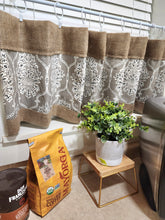 Load image into Gallery viewer, Burlap Café Curtain, Burlap Accent Valance