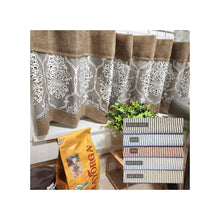 Load image into Gallery viewer, Burlap Café Curtain, Burlap Accent Valance