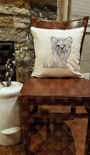 Load image into Gallery viewer, Embroidered Yorkie Pillow, (Personalized Option)