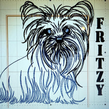 Load image into Gallery viewer, Embroidered Yorkie Pillow, (Personalized Option)