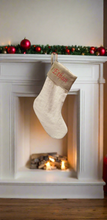 Load image into Gallery viewer, Personalized Christmas Stockings, Embroidered Linen Christmas Stockings
