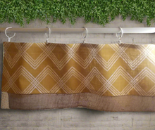 Load image into Gallery viewer, Modern Mustard Yellow Valance with Burlap
