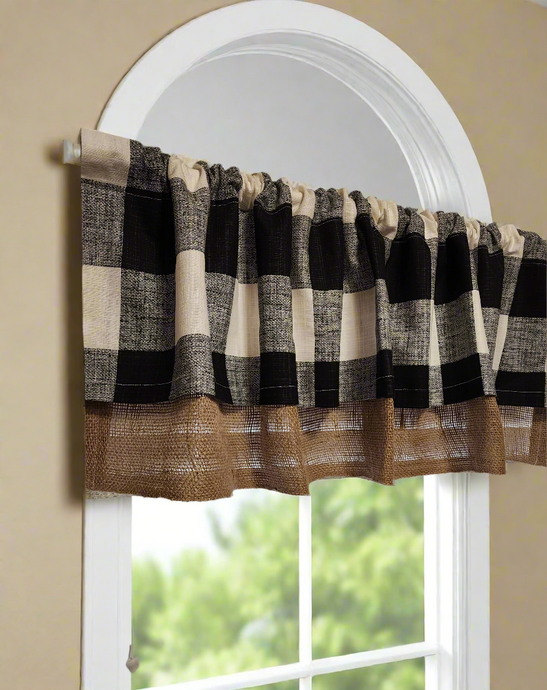 Buffalo Plaid Valance For Window